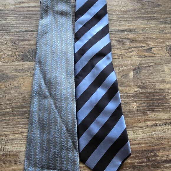 Banana Republic Other - 2 Banana Republic Blue and Gray Striped Ties